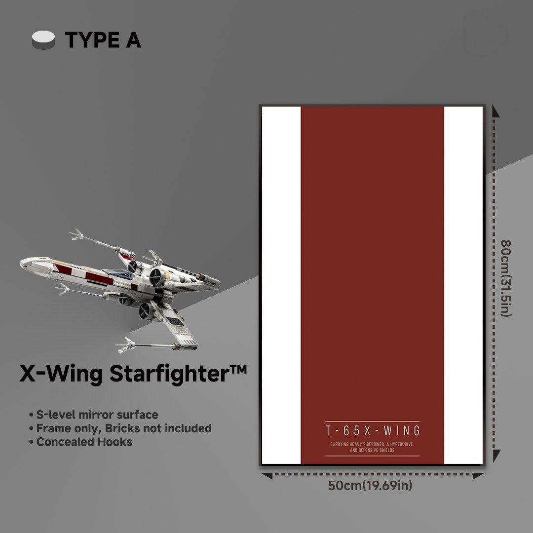 Display Wall Mount for LEGO® 75355 Star Wars™ T - 65 X - Wing - brickzonehub