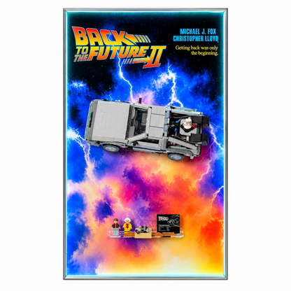 Wall Display Frame Compatible with LEGO® Back to the Future™ Time Machine Sets 77256 & 10300