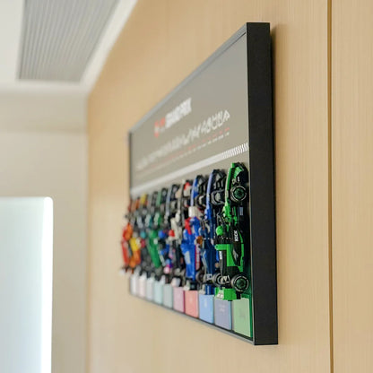 Wall-Mounted Display Frame Compatible with LEGO® Speed Champions F1 Series