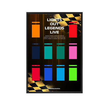 F1 Gold Banner Wall Display Frame Compatible with LEGO® Speed Champions - brickzonehub