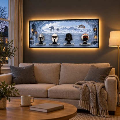 Wall Display Frame Compatible with LEGO® Star Wars™ Helmet Sets 75328, 75349, 75304 & 75327