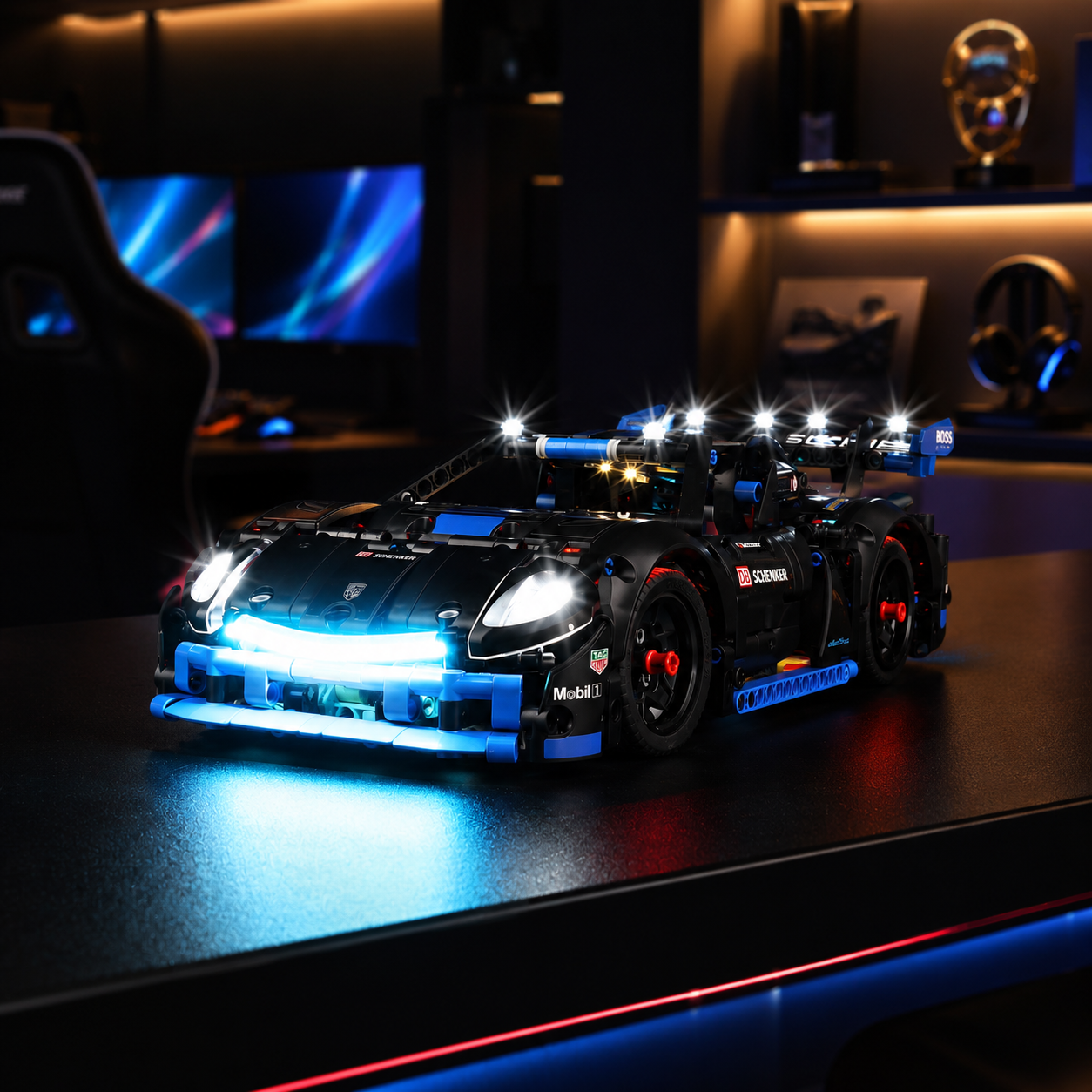 Premium-Wanddisplay kompatibel mit LEGO® Technic™ McLaren F1 42141 Stil D