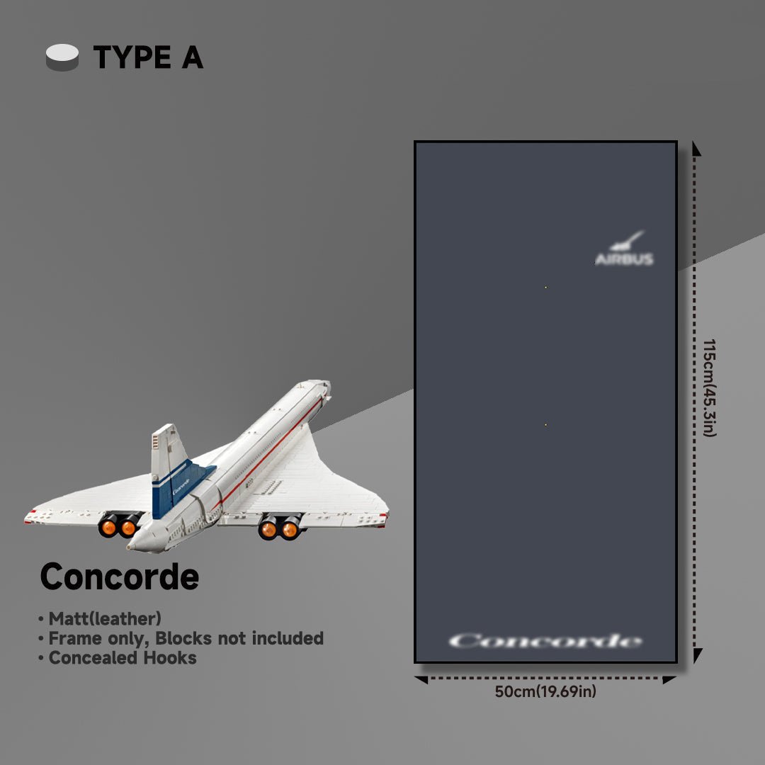 LED Wall Display Frame for Lego® Concorde Set - brickzonehub