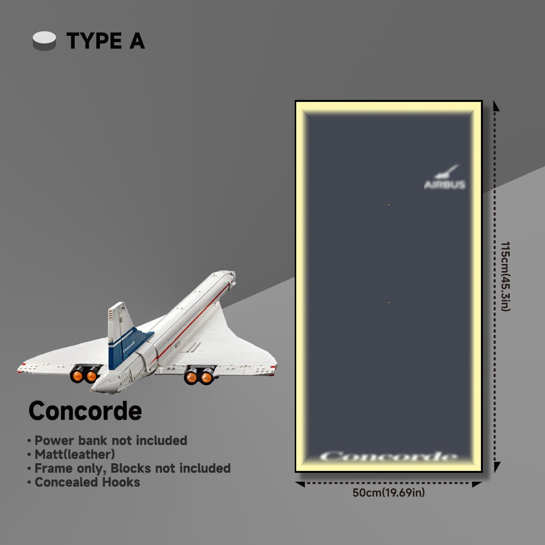 LED Wall Display Frame for Lego® Concorde Set - brickzonehub