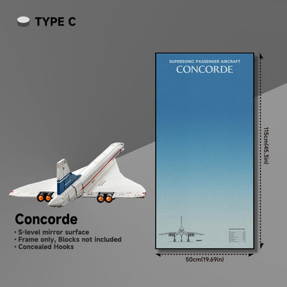 LED Wall Display Frame for Lego® Concorde Set - brickzonehub