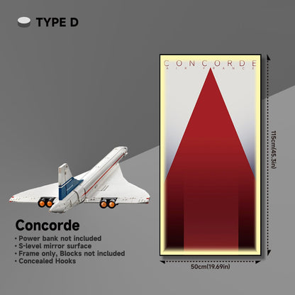 LED Wall Display Frame for Lego® Concorde Set - brickzonehub