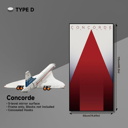LED Wall Display Frame for Lego® Concorde Set - brickzonehub