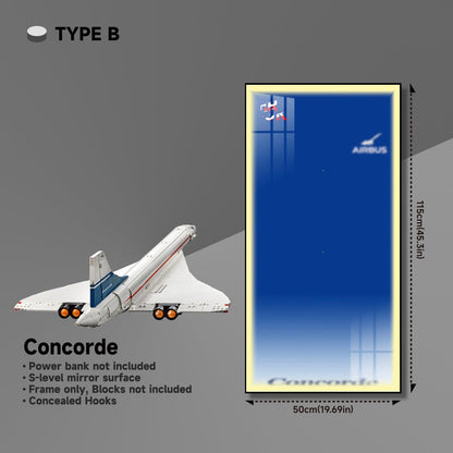 LED Wall Display Frame for Lego® Concorde Set - brickzonehub