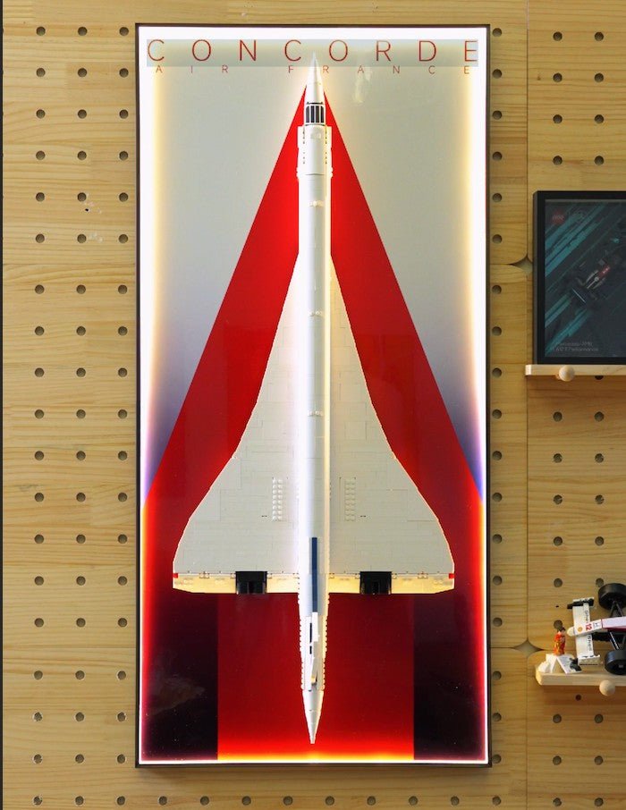 LED Wall Display Frame for Lego® Concorde Set - brickzonehub