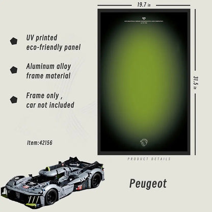 LED Wall Display Frame for LEGO® Peugeot 42156 - brickzonehub