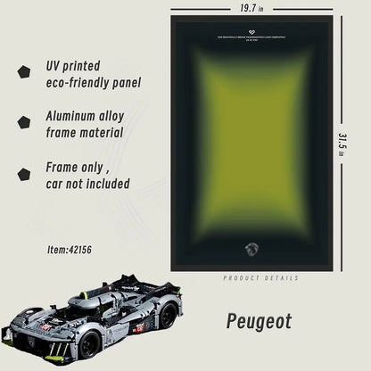 LED Wall Display Frame for LEGO® Peugeot 42156 - brickzonehub