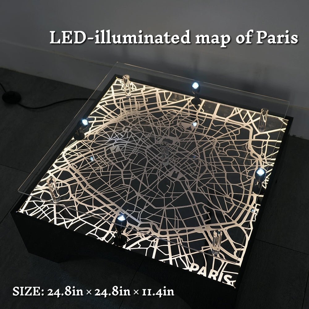 LEGO® 10307 Eiffel Tower Floating Stand with LED Lights & Paris City Map - brickzonehub