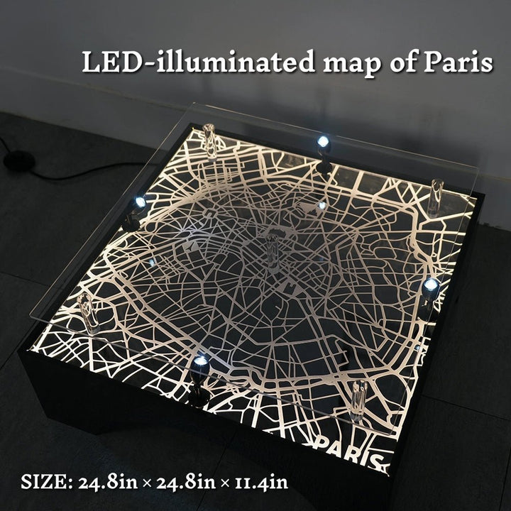 LEGO® 10307 Eiffel Tower Floating Stand with LED Lights & Paris City Map - brickzonehub