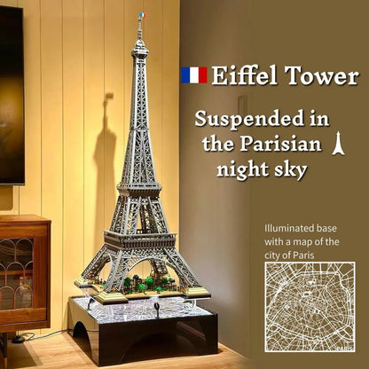 LEGO® 10307 Eiffel Tower Floating Stand with LED Lights & Paris City Map - brickzonehub