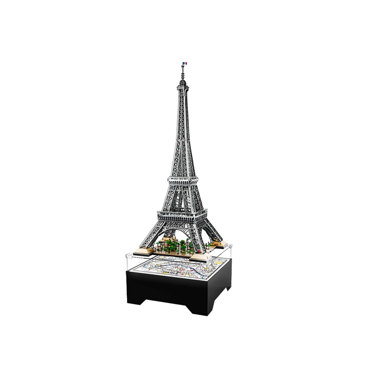 LEGO® 10307 Eiffel Tower Floating Stand with LED Lights & Paris City Map - brickzonehub