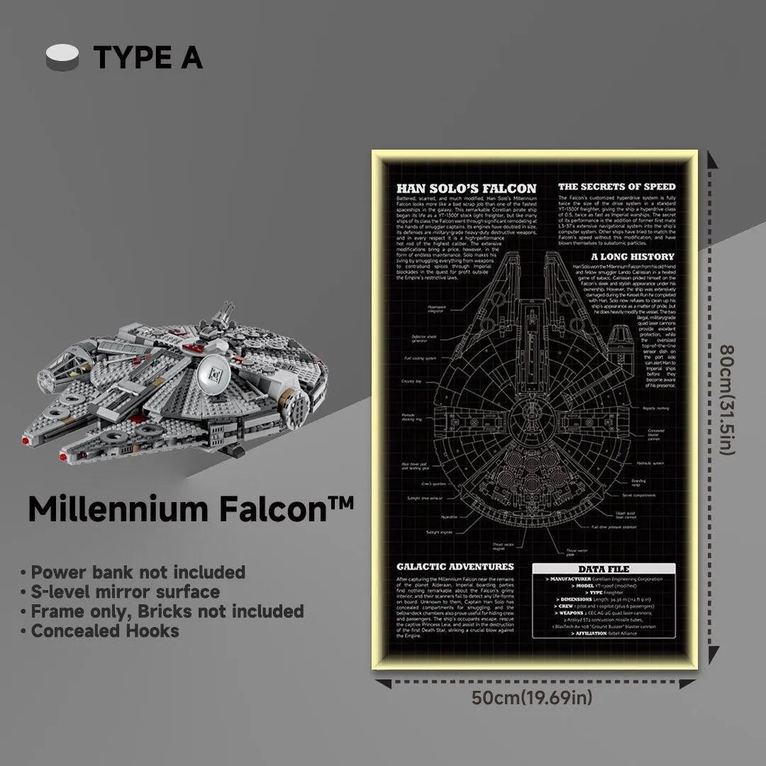 LEGO® 75257 Millennium Falcon™ Wall Display Frame – Star Wars Collectors Edition - brickzonehub