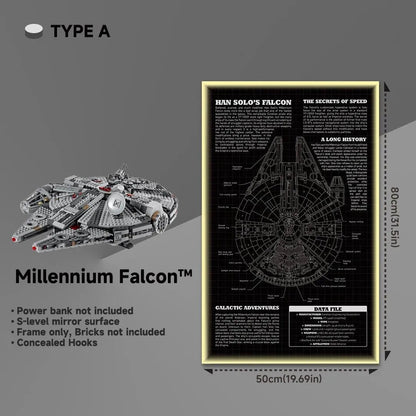 LEGO® 75257 Millennium Falcon™ Wall Display Frame – Star Wars Collectors Edition - brickzonehub