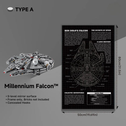 LEGO® 75257 Millennium Falcon™ Wall Display Frame – Star Wars Collectors Edition - brickzonehub