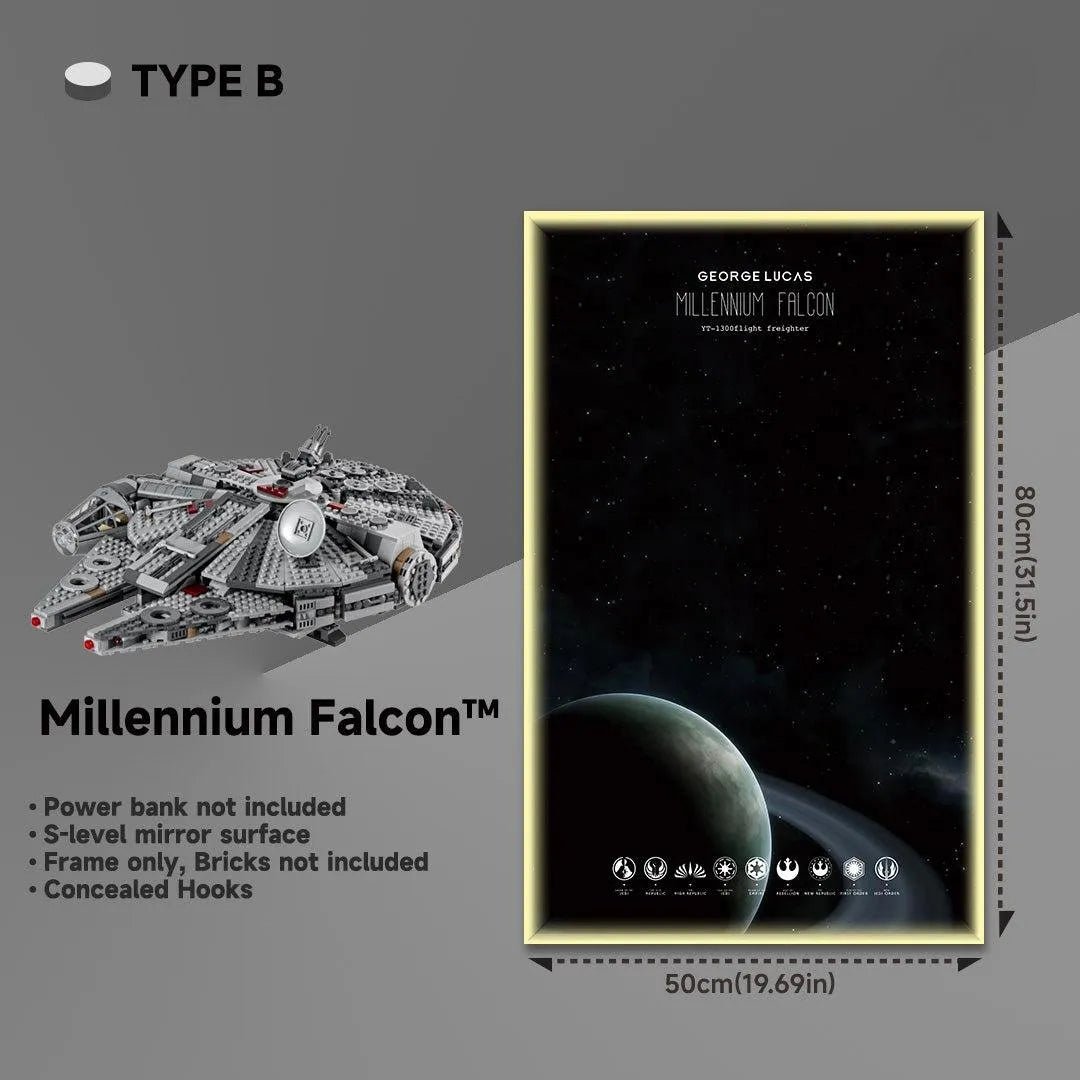LEGO® 75257 Millennium Falcon™ Wall Display Frame – Star Wars Collectors Edition - brickzonehub