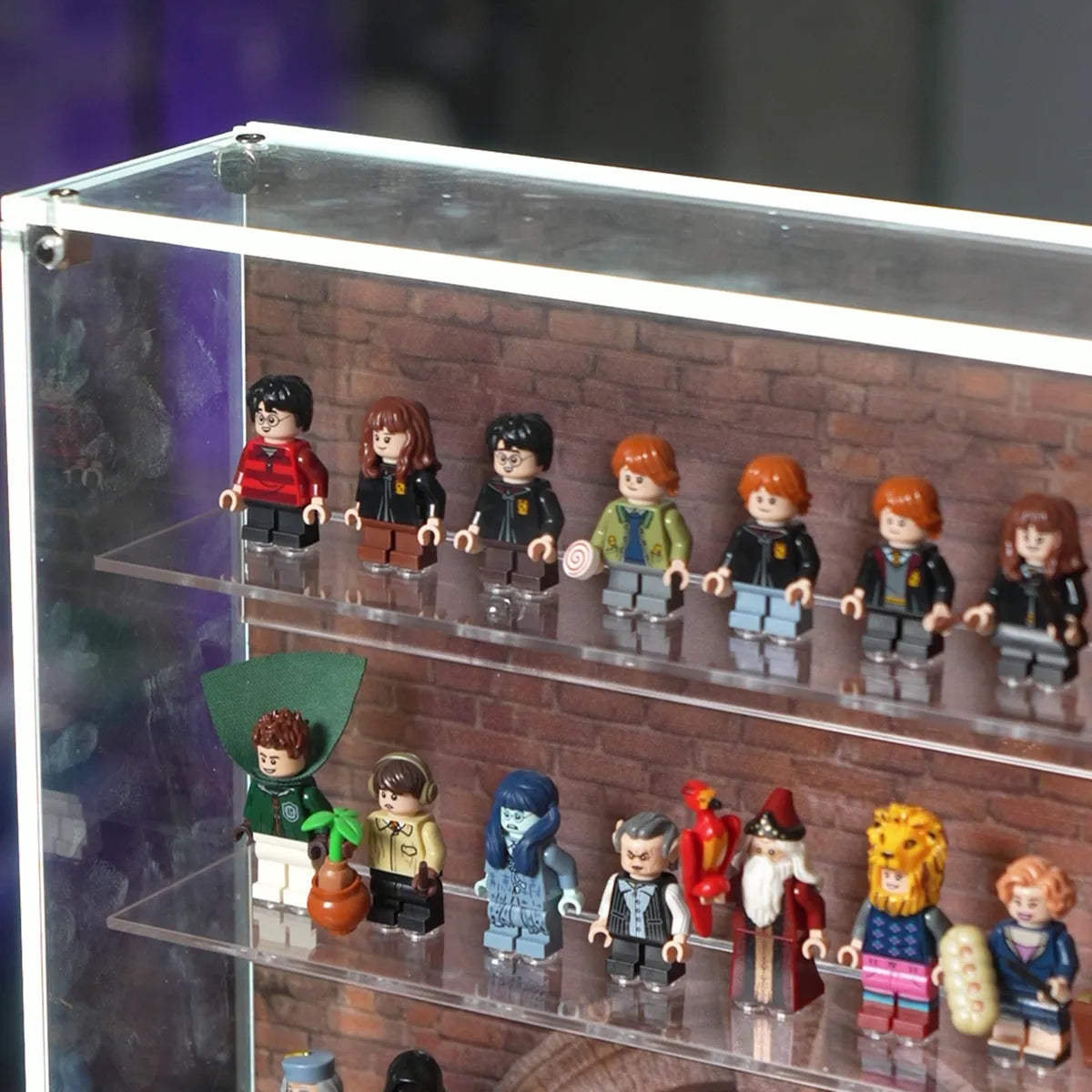 92 LEGO Minifiguren Wandvitrine