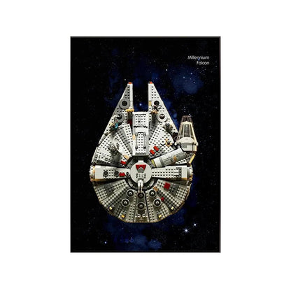 Wall Display Frame for LEGO® Star Wars™ Millennium Falcon 75257 | Hyperspace Rush