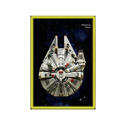 Wall Display Frame for LEGO® Star Wars™ Millennium Falcon 75257 | Hyperspace Rush
