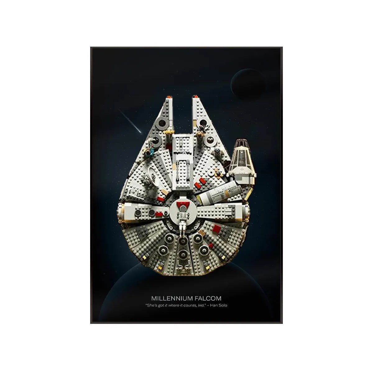LEGO® Star Wars™ Millennium Falcon™ Wall Display Frame 75257 Style A - brickzonehub