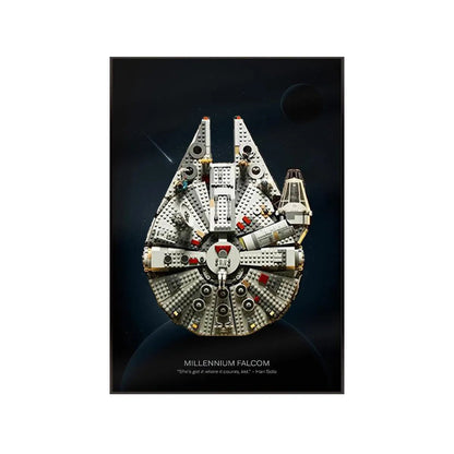 LEGO® Star Wars™ Millennium Falcon™ Wall Display Frame 75257 Style A - brickzonehub