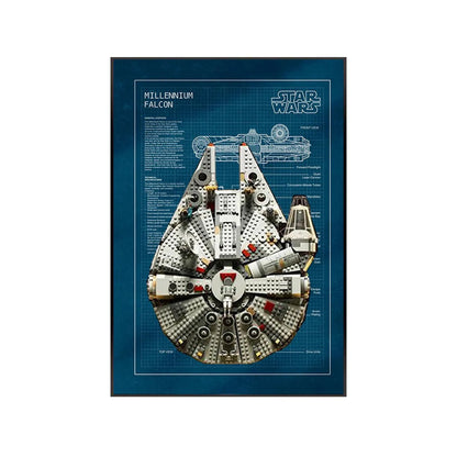 LEGO® Star Wars™ Millennium Falcon™ Wall Display Frame 75257 Style B - brickzonehub