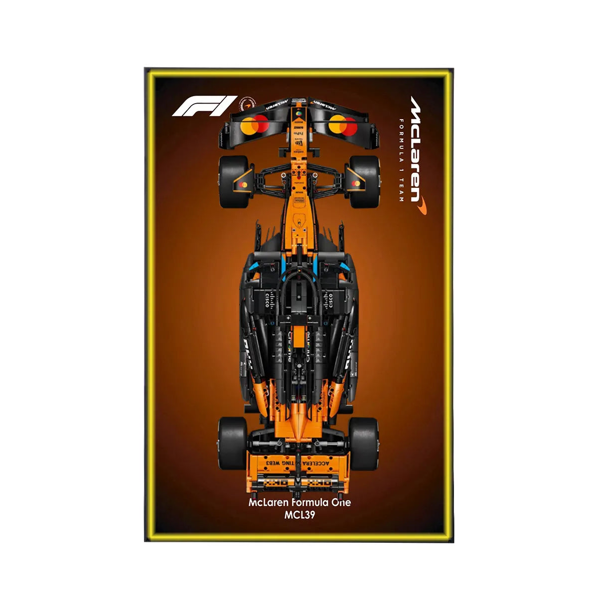 Wall Display Frame Compatible with LEGO® McLaren MCL39 F1® Car 42228