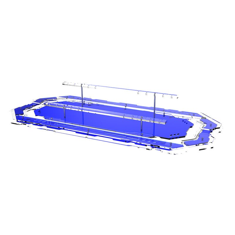 Original Design Blue Acrylic Display Frame for LEGO® Technic Bugatti Chiron 42083 - brickzonehub