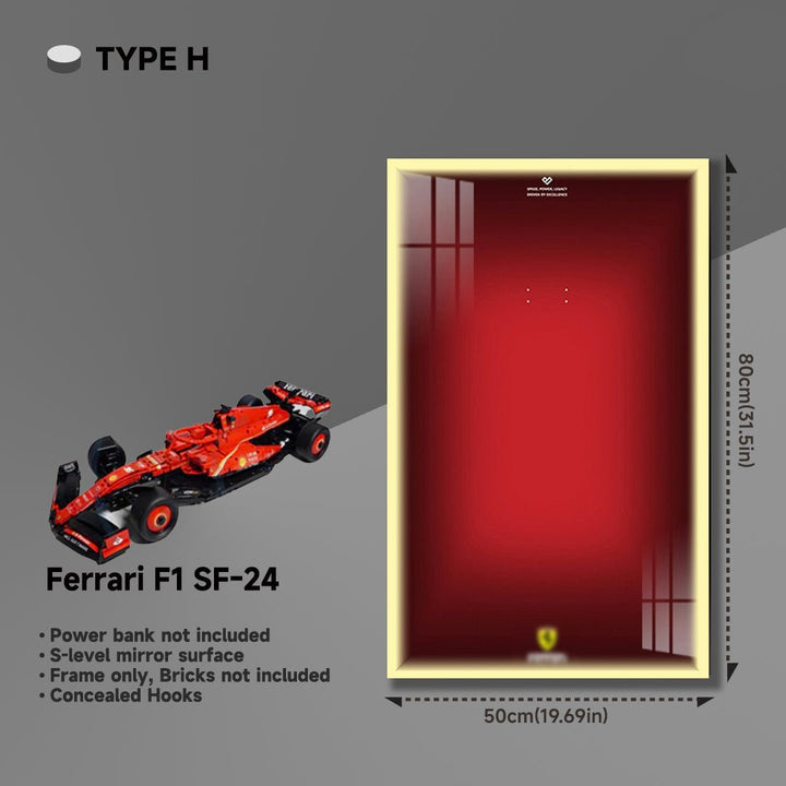 Premium Acrylic Wall Display Frame for LEGO® Ferrari F1 SF - 24 - brickzonehub