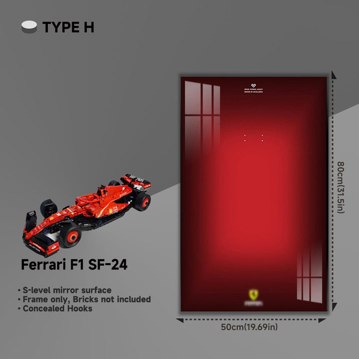 Premium Acrylic Wall Display Frame for LEGO® Ferrari F1 SF - 24 - brickzonehub