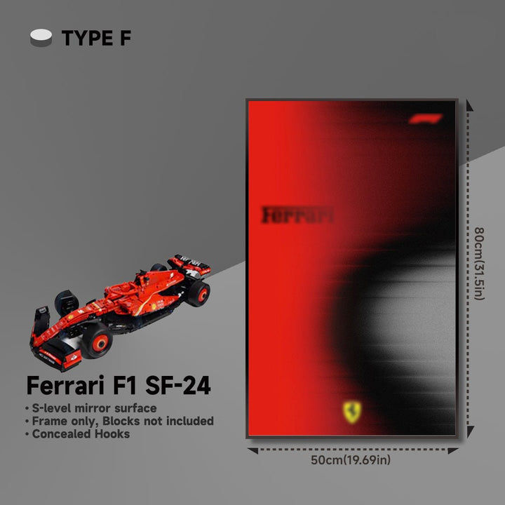 Premium Acrylic Wall Display Frame for LEGO® Ferrari F1 SF - 24 - brickzonehub