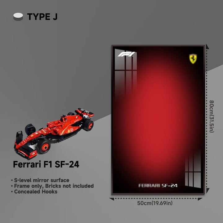 Premium Acrylic Wall Display Frame for LEGO® Ferrari F1 SF - 24 - brickzonehub