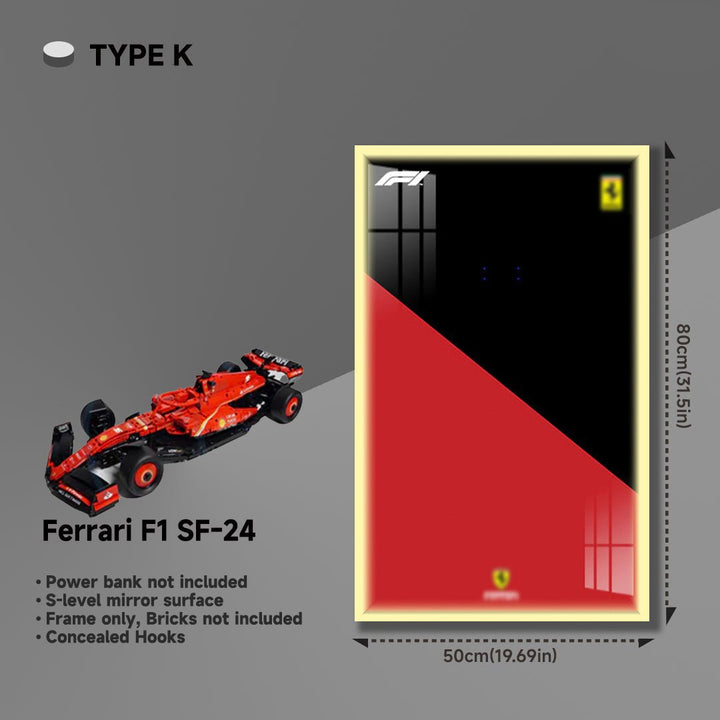 Premium Acrylic Wall Display Frame for LEGO® Ferrari F1 SF - 24 - brickzonehub