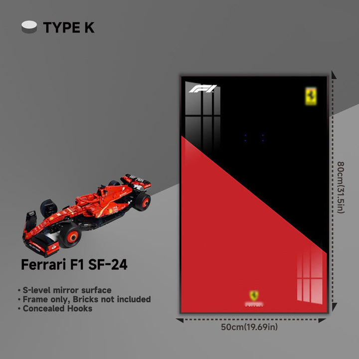 Premium Acrylic Wall Display Frame for LEGO® Ferrari F1 SF - 24 - brickzonehub
