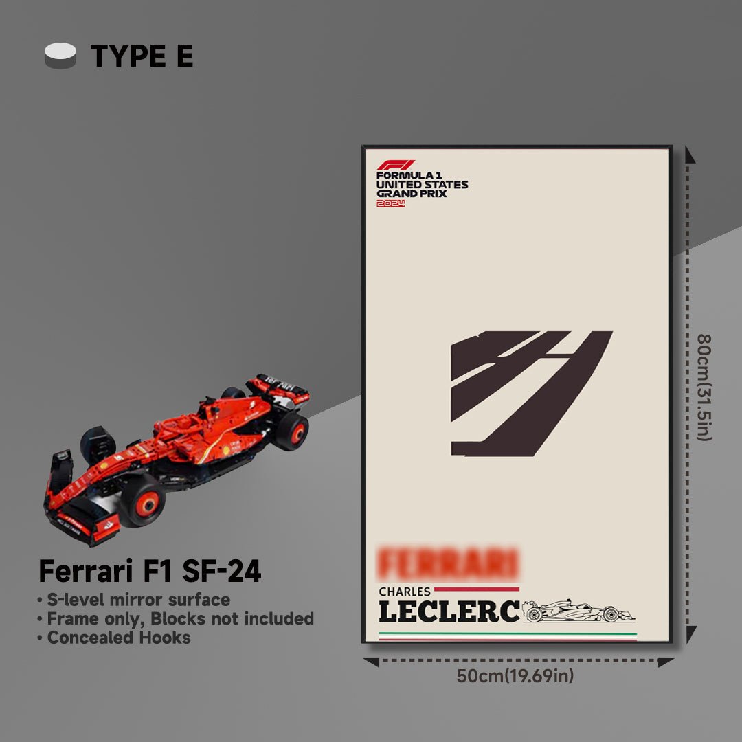 Premium Acrylic Wall Display Frame for LEGO® Ferrari F1 SF - 24 - brickzonehub
