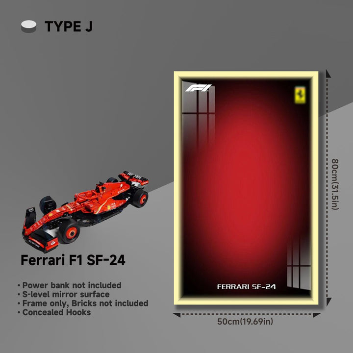 Premium Acrylic Wall Display Frame for LEGO® Ferrari F1 SF - 24 - brickzonehub