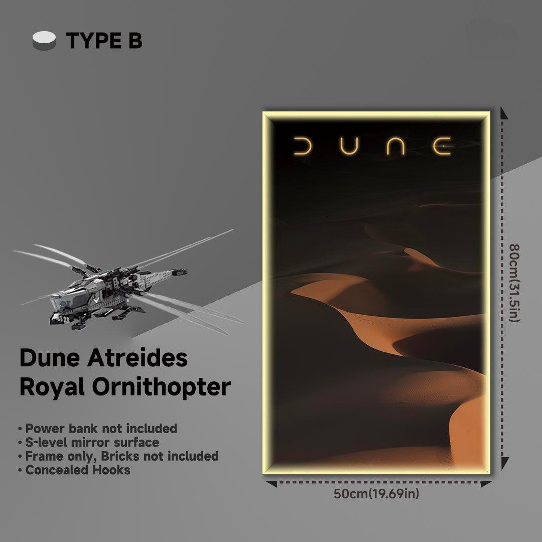 Premium Backlit Frame for LEGO® Icons 10327 Dune Ornithopter - brickzonehub