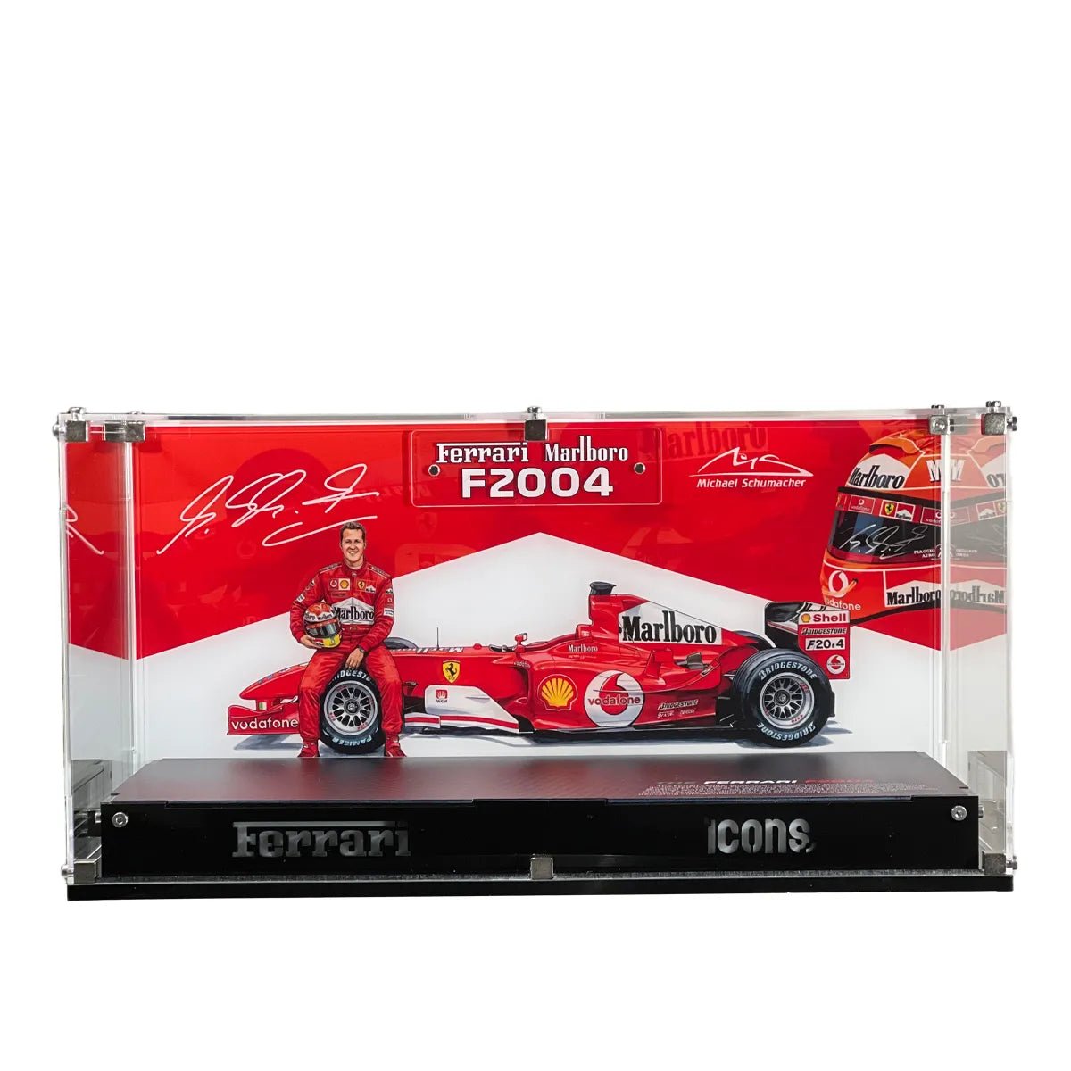 Premium Display Case Compatible with LEGO® Ferrari F2004 & Michael Schumacher 11375 - brickzonehub