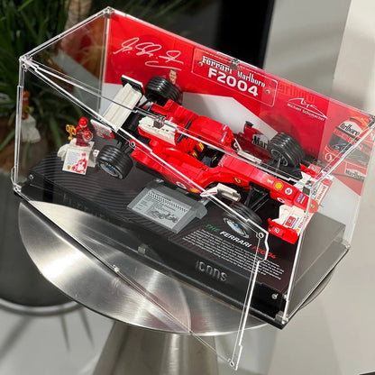 Premium Display Case Compatible with LEGO® Ferrari F2004 & Michael Schumacher 11375 - brickzonehub