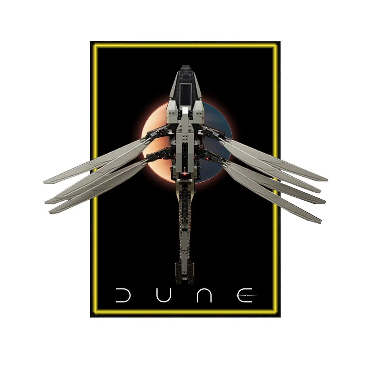 Premium Display Frame Compatible with LEGO® Dune Atreides Royal Ornithopter 10327 Style A - brickzonehub