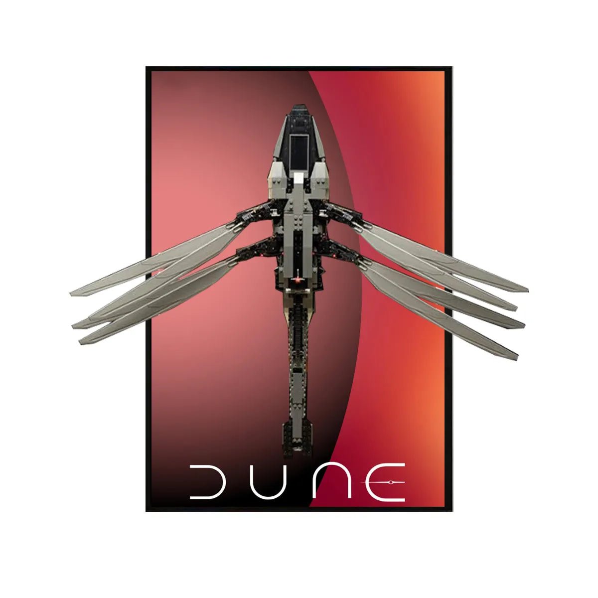 Premium Display Frame Compatible with LEGO® Dune Atreides Royal Ornithopter 10327 Style B - brickzonehub