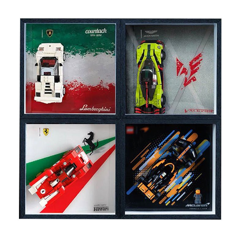 Premium Wall Display Box for LEGO® Speed Champions Supercar Collection - brickzonehub