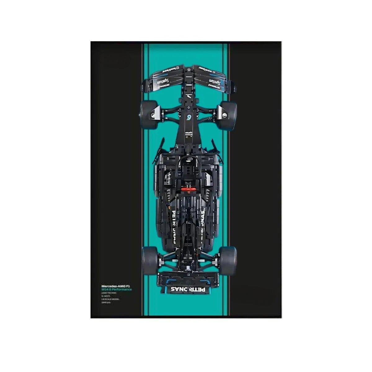 Premium Wanddisplay für LEGO® Mercedes-AMG F1 42171 Style C