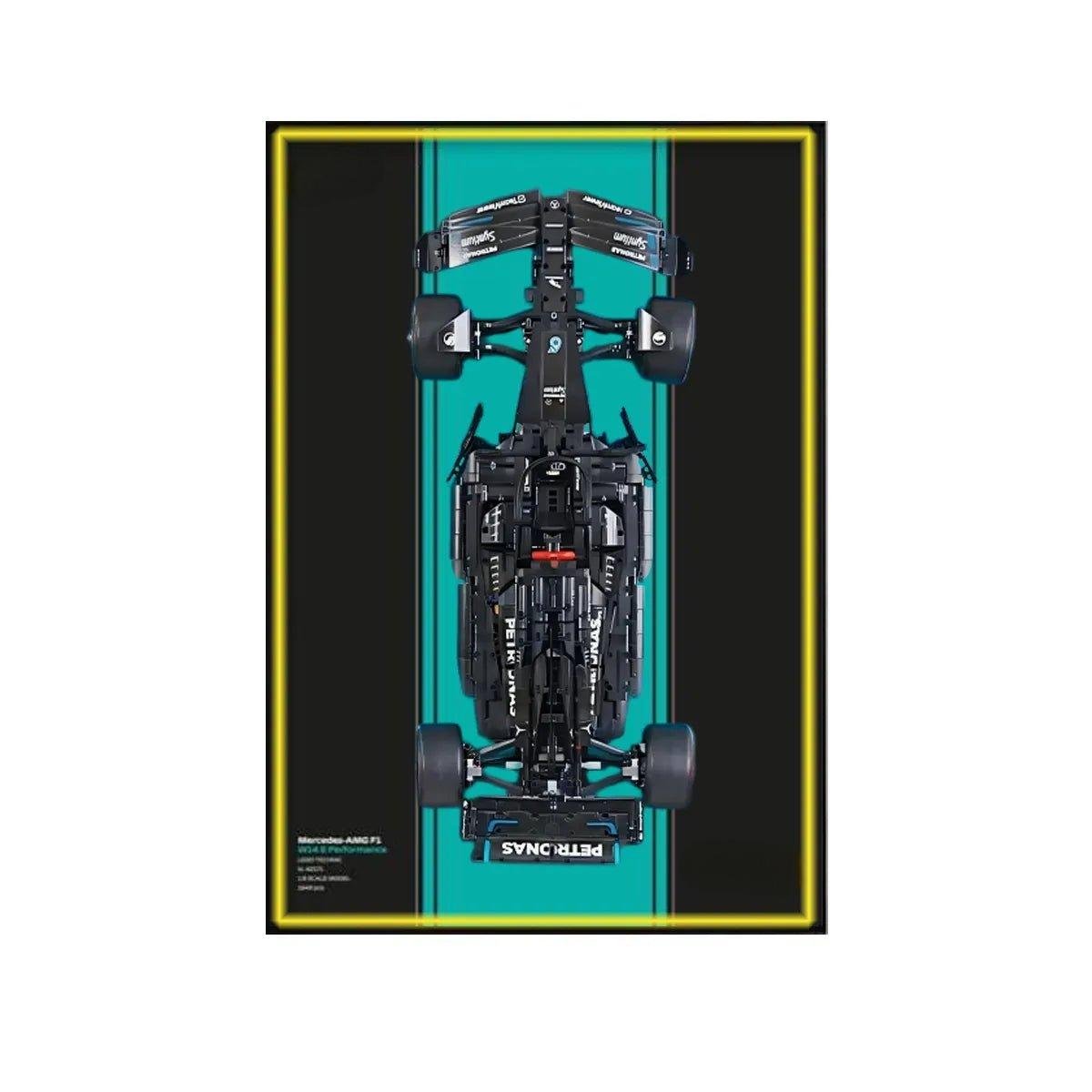 Premium Wanddisplay für LEGO® Mercedes-AMG F1 42171 Style C