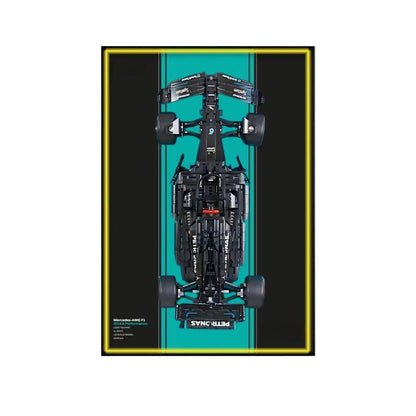 Premium Wanddisplay für LEGO® Mercedes-AMG F1 42171 Style C