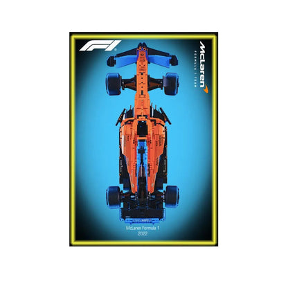 Premium Wall Display Compatible with LEGO® Technic™ McLaren F1 42141 Style A - brickzonehub