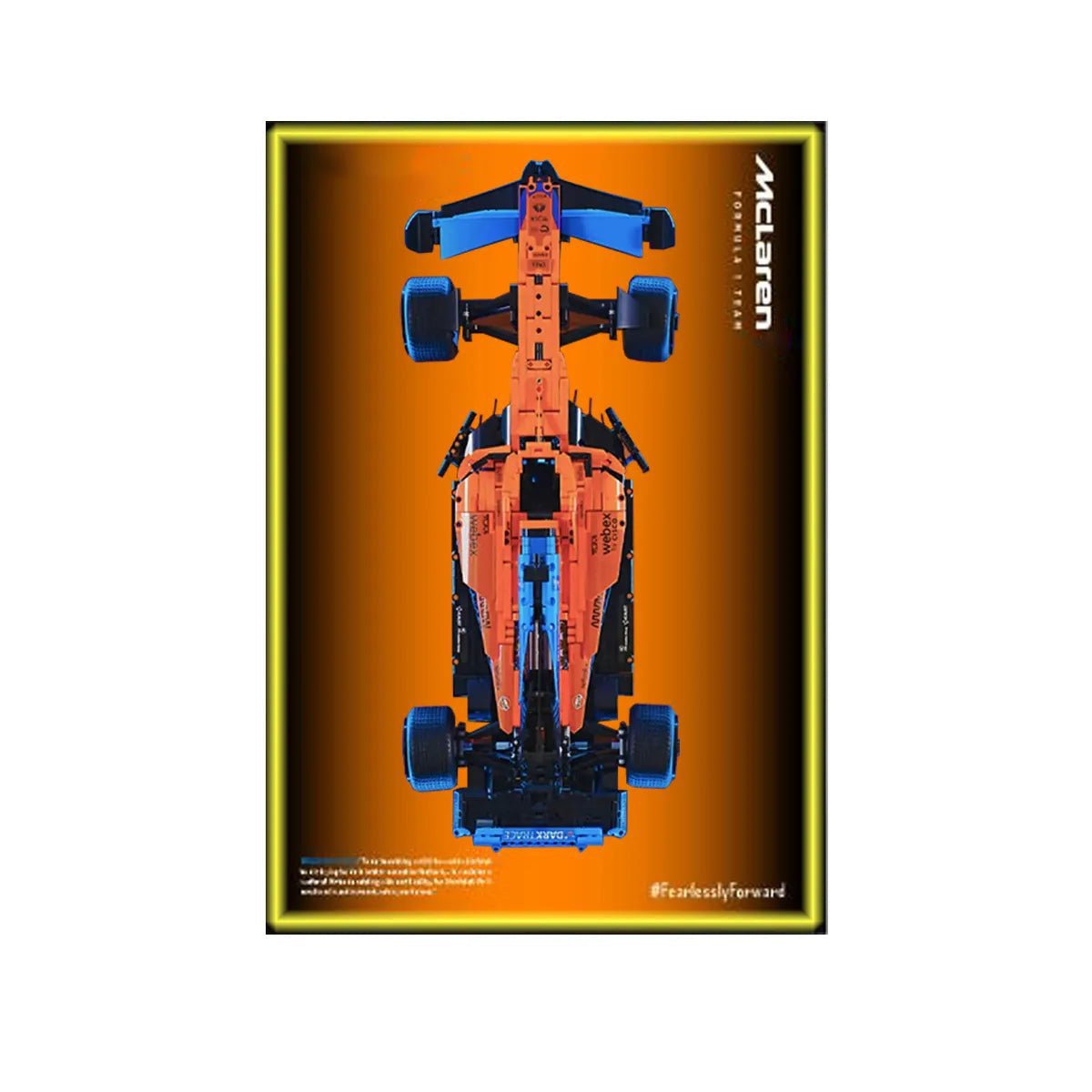 Premium Wall Display Compatible with LEGO® Technic™ McLaren F1 42141 Style B - brickzonehub